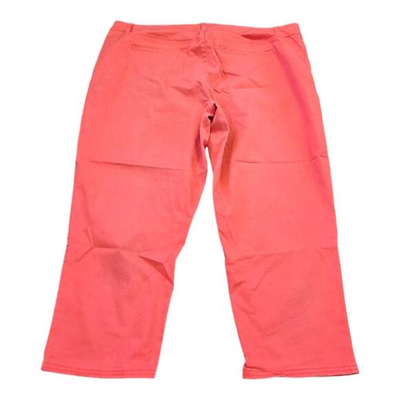 Lane Bryant pink Salmon Capri Cropped Pants Plus Size 22 - Picture 3 of 10